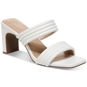 Alfani Women's Stantonn Double Strap Slide Sandals Leather White Size 10 M